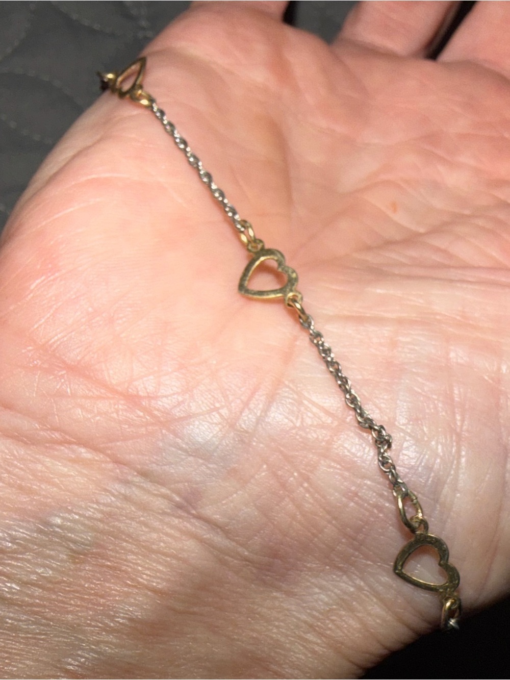 Grandmas Jewelry. Delicate Heart Anklet. MUST BE BUNDLED
